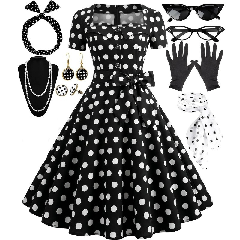 Women'S Accessories In The 1950S - 1950'ler Kadınlar için Zarif Vintage Elbiseler,