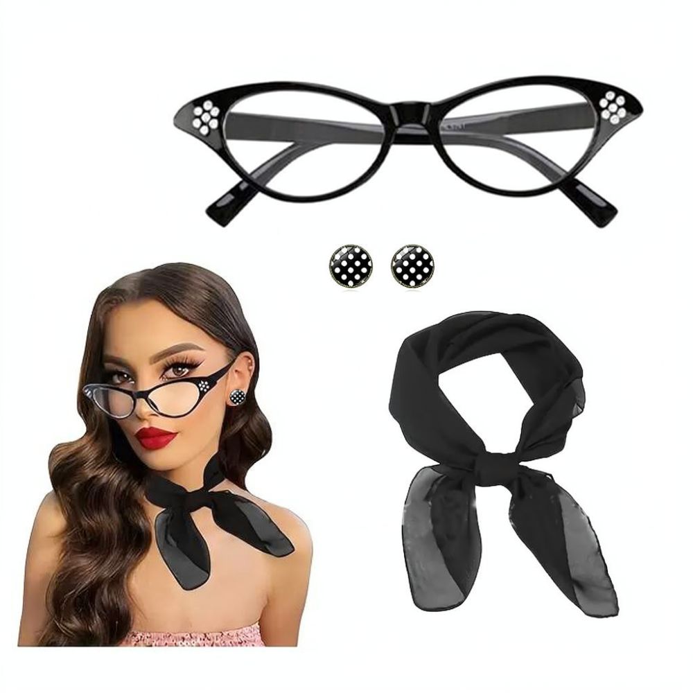 Women'S Accessories In The 1950S - 1950'ler Retro Tarzı Aksesuar Seti: Kedi