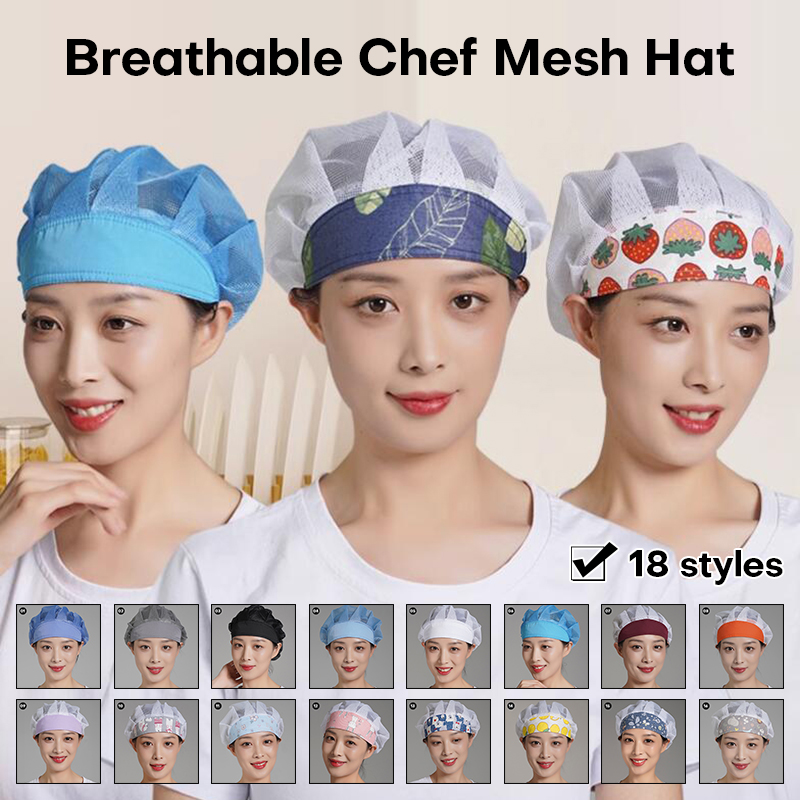 Women Kitchen Accessories - Erkek Kadın şef şapkası Toz Geçirmez