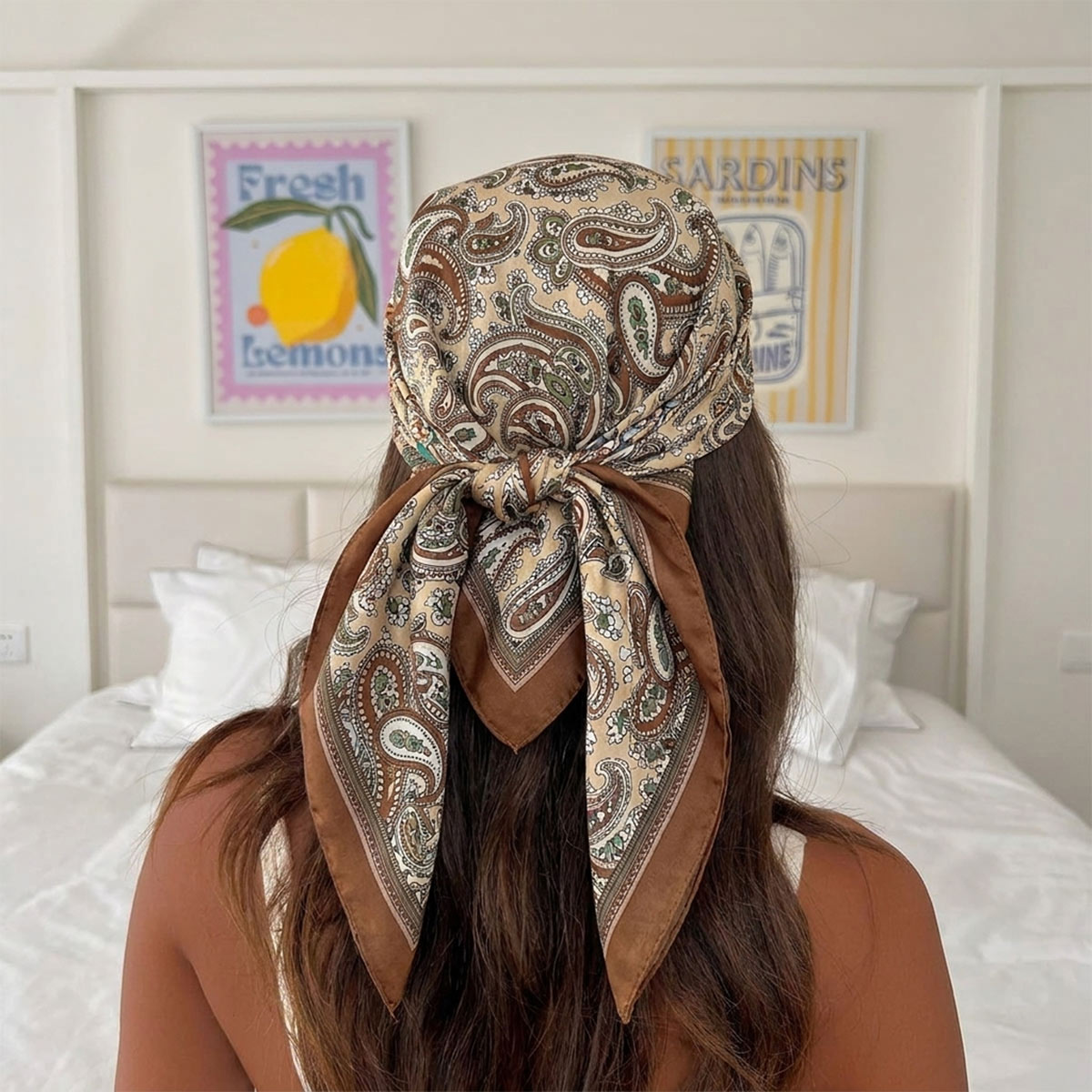 Silk Scarf Square - Yeni Tasarım Moda Kare ipek eşarp