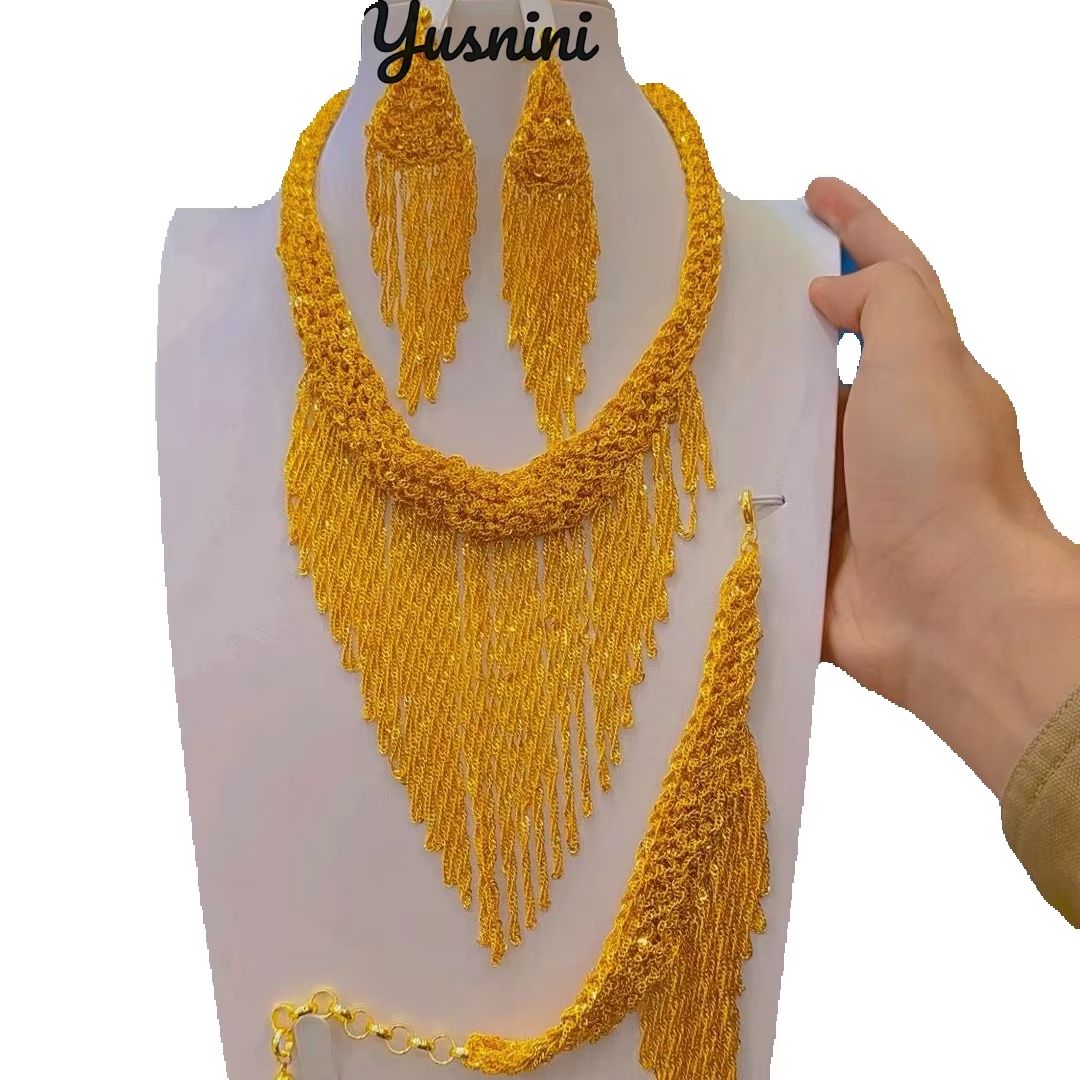 Women Accessories Dubai - Yeni Dubai 24K Altın Kaplama Gelin