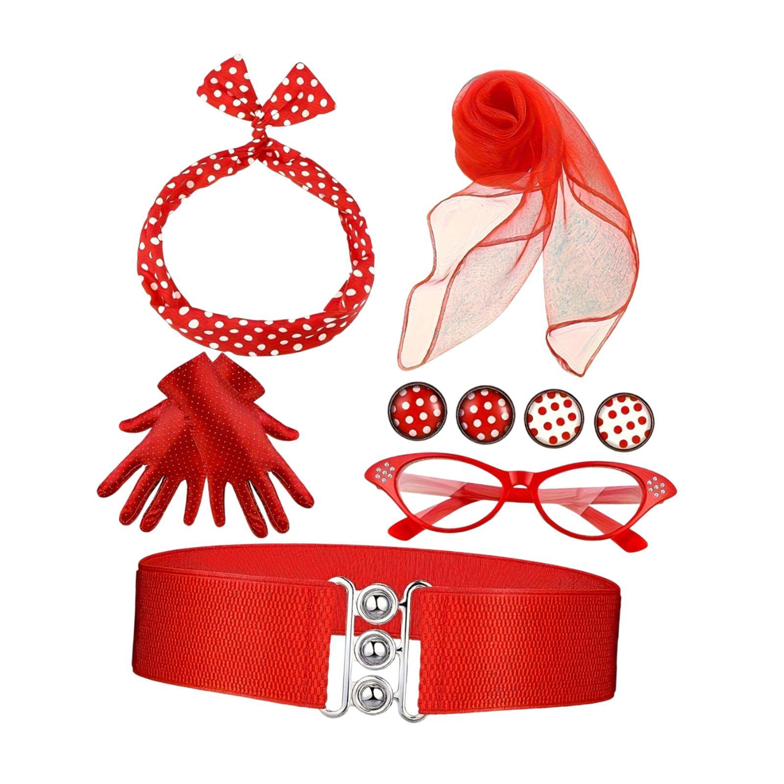 Women'S Accessories In The 1950S - 1950'ler Kadın Kostümü Küpeler Eldivenler Festival