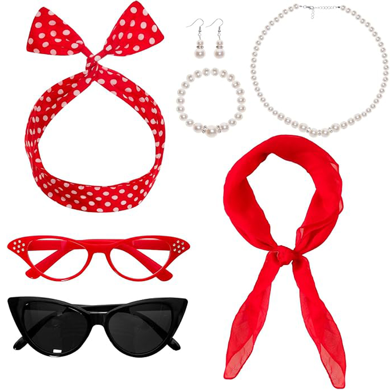 Women'S Accessories In The 1950S - 7 adet 1950'ler tarzı kadın kostüm