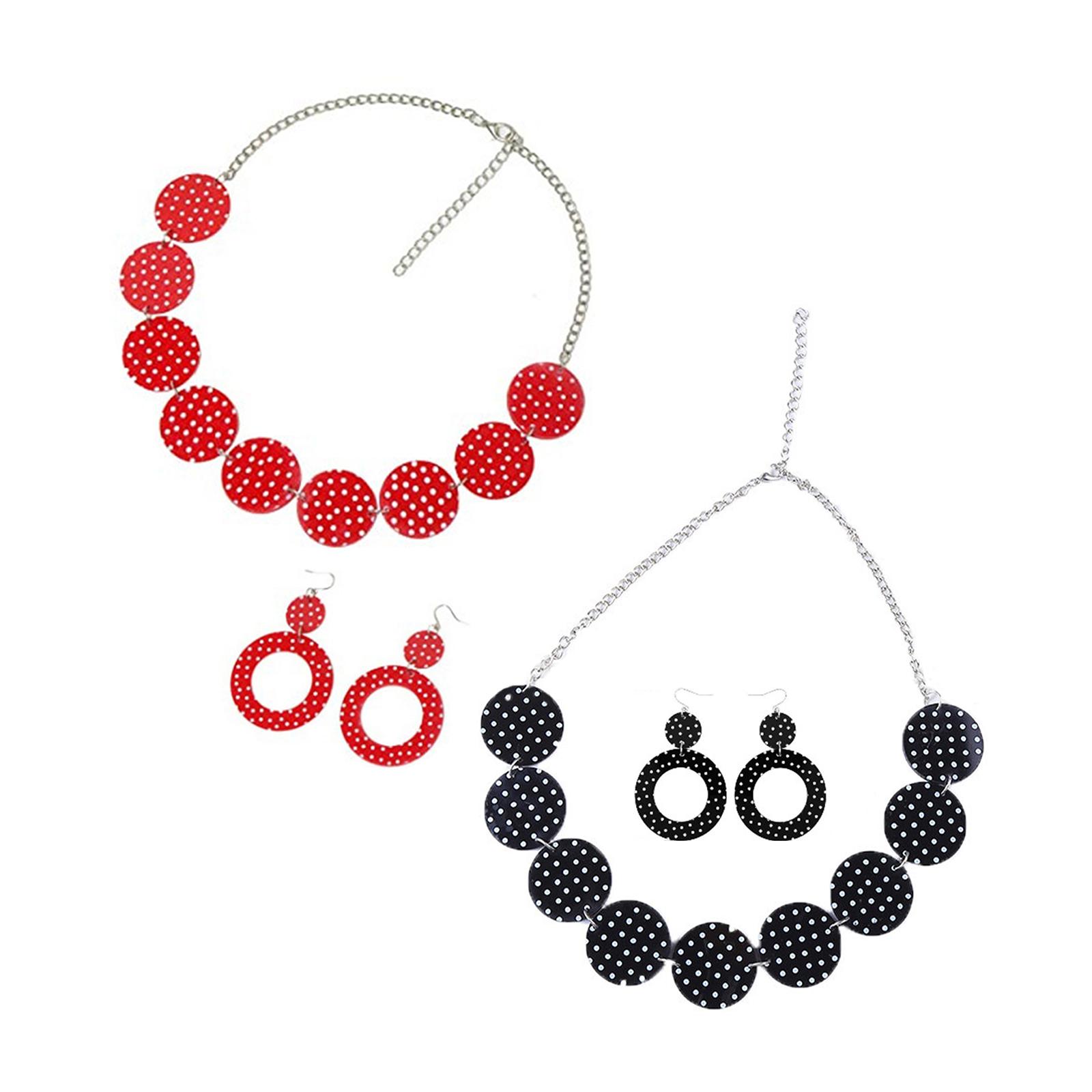 Women'S Accessories In The 1950S - 50'ler Tasarımı Küpe ve Kolye Seti,