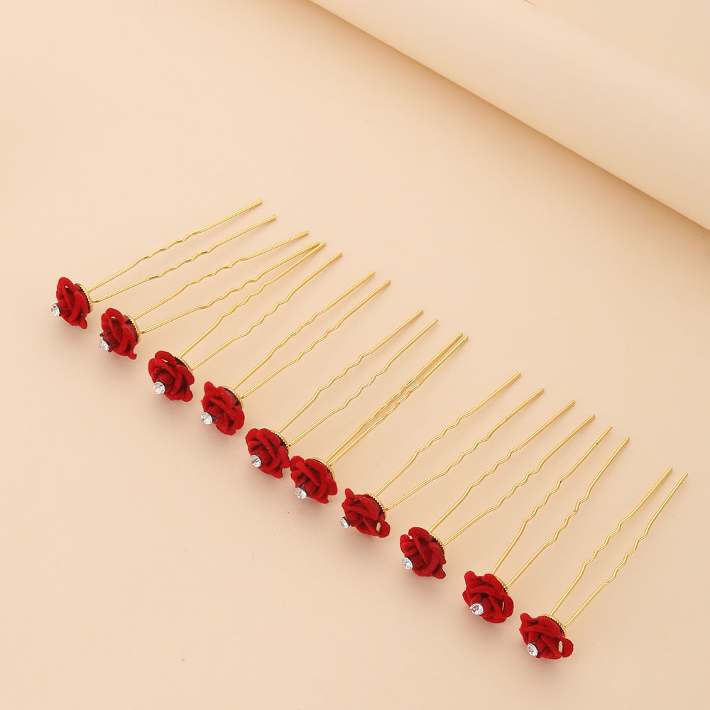 10 adet gül saç aksesuarları d - Women'S Red Accessories incelemesi ve fiyatı