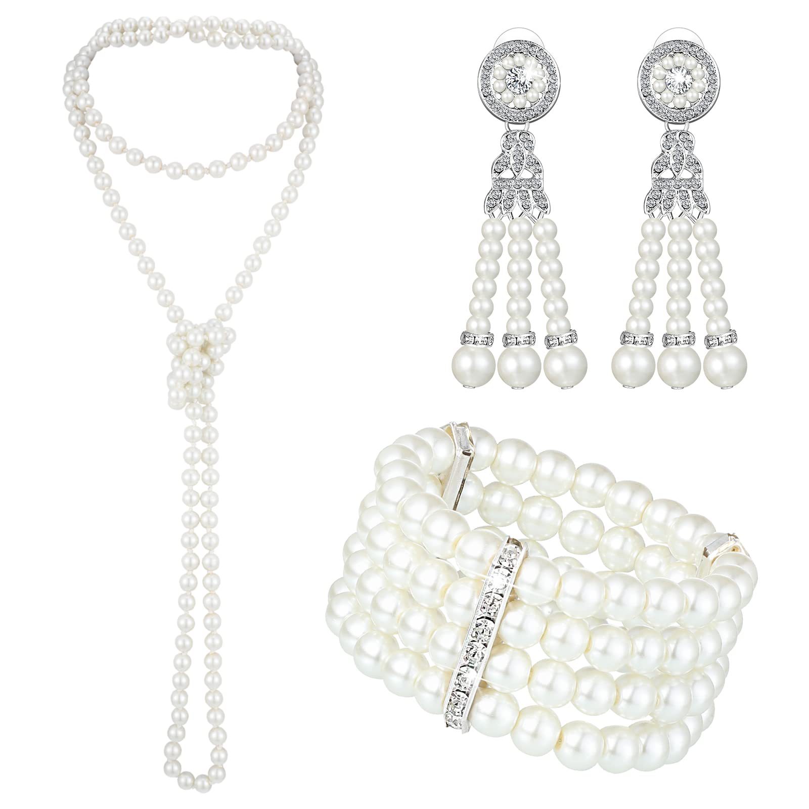 3-piece Set of Long Pearl Neck - Women'S Accessories In The 1950S incelemesi ve fiyatı