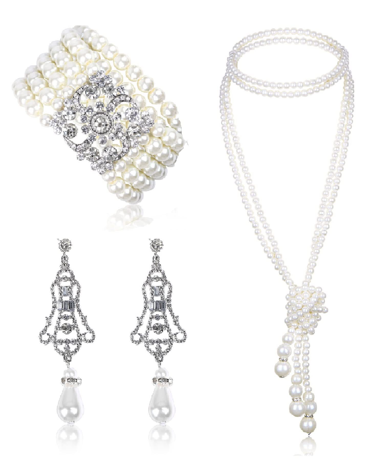 3-piece Set of Long Pearl Neck - Women'S Accessories In The 1950S incelemesi ve fiyatı