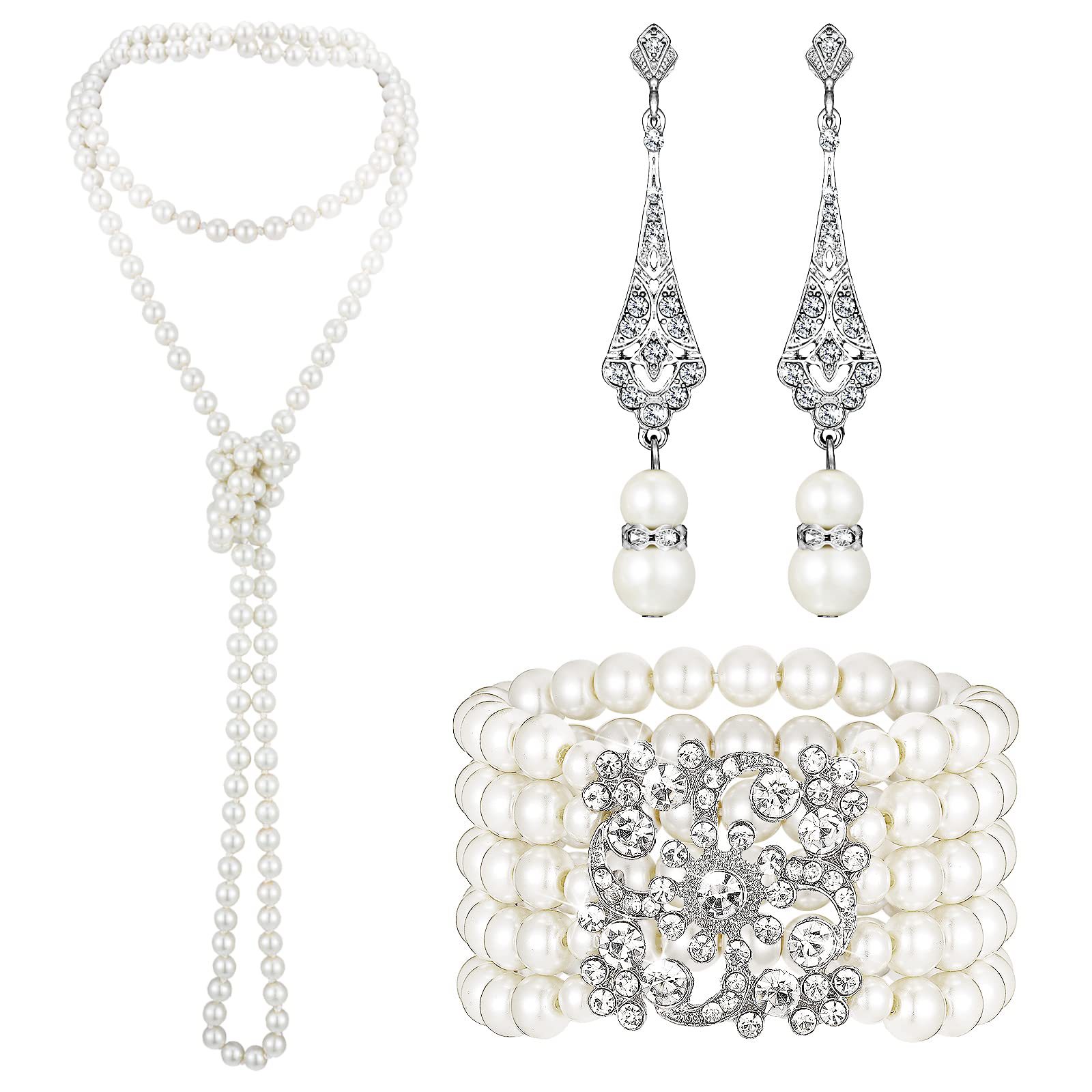 3-piece Set of Long Pearl Neck - Women'S Accessories In The 1950S incelemesi ve fiyatı