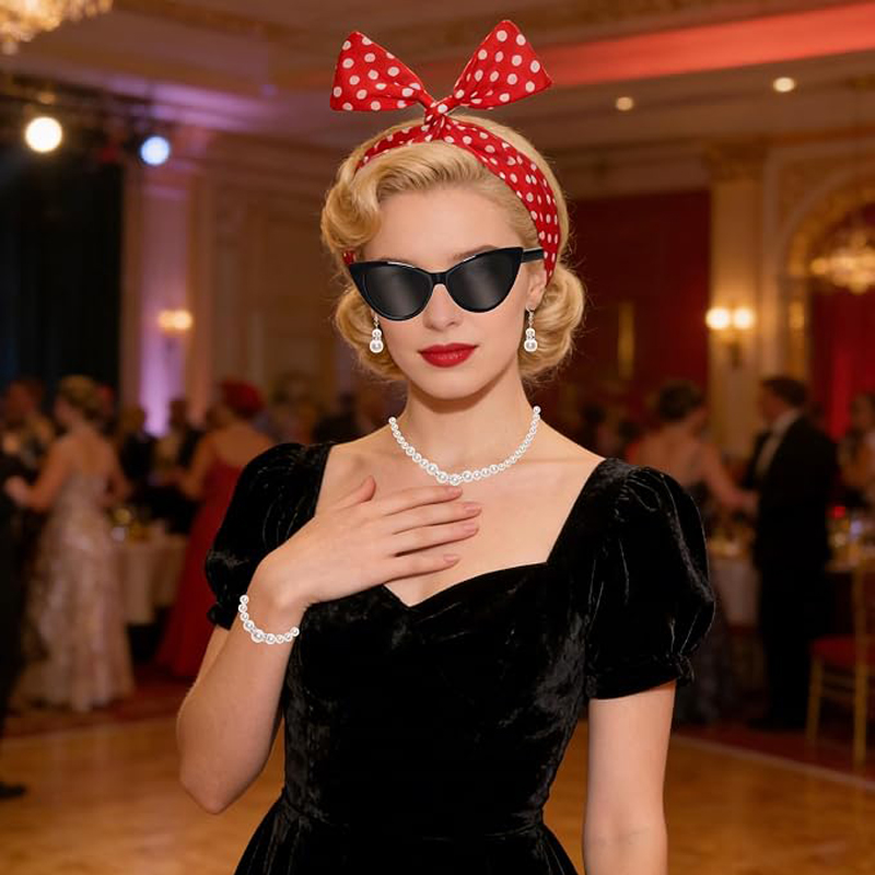 7 adet 1950'ler tarzı kadın ko - Women'S Accessories In The 1950S incelemesi ve fiyatı