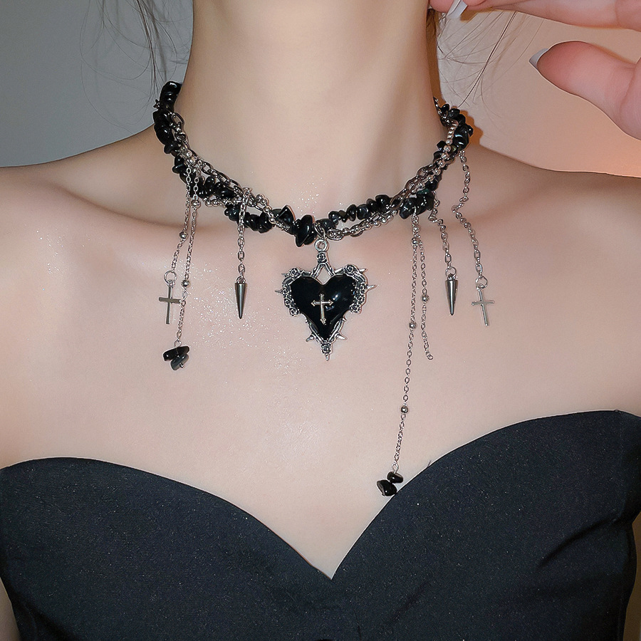 Goth Vintage Y2K Koyu Kırmızı  - Women'S Emo Accessories incelemesi ve fiyatı