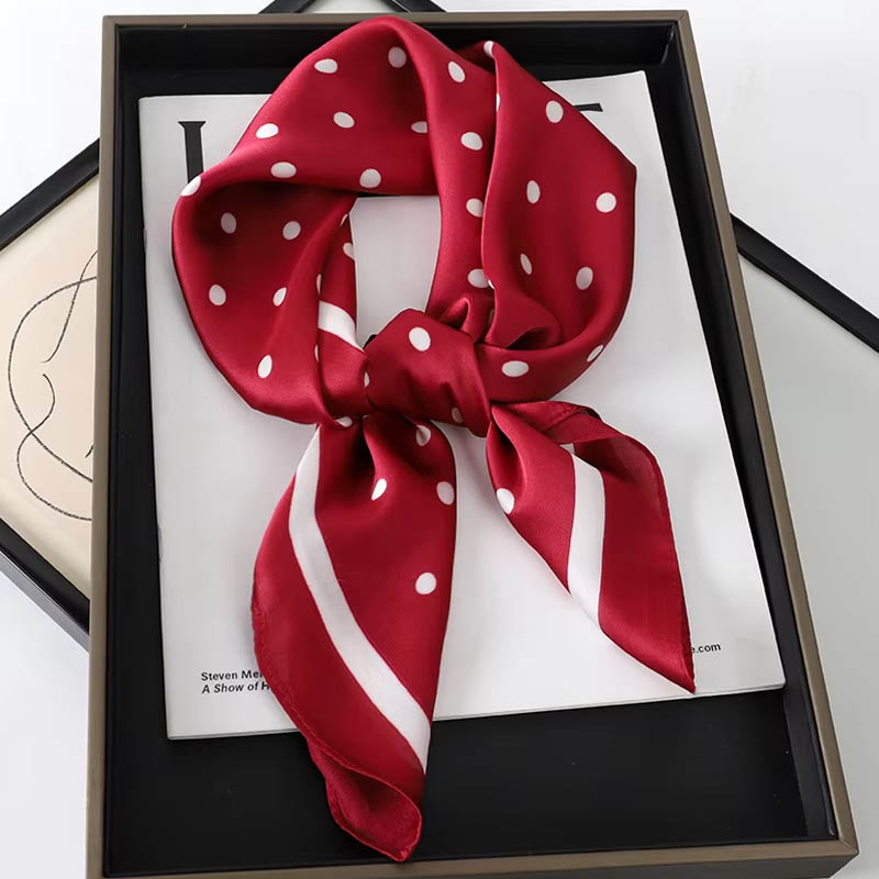 Lüks Bayan Saç Noktası Desenli - Silk Scarf Square incelemesi ve fiyatı