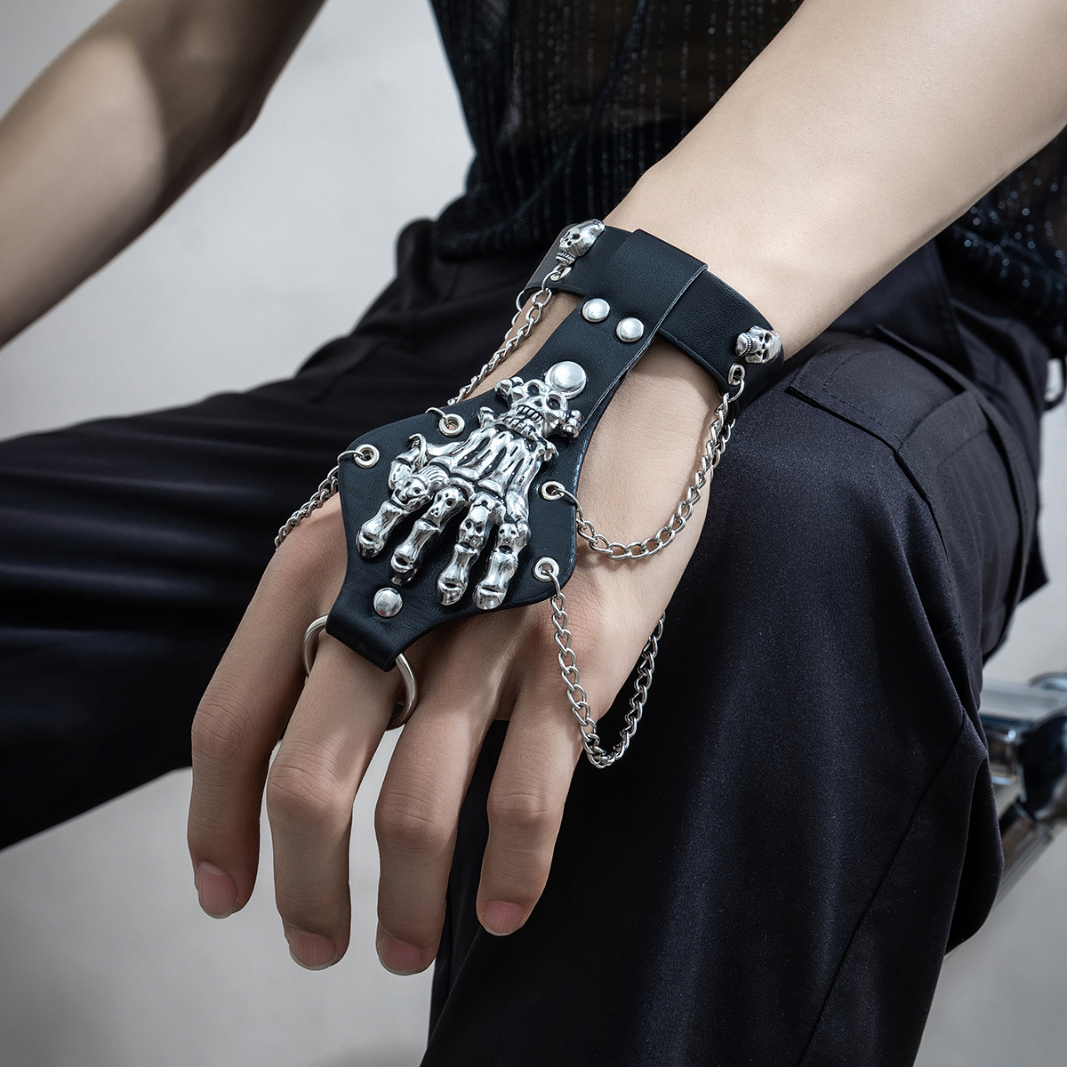 2024 yeni Emo Punk gotik kafat - Women'S Emo Accessories incelemesi ve fiyatı