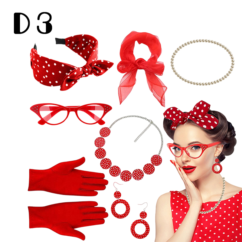 50'ler Retro Kostüm Aksesuarla - Women'S Accessories In The 1950S incelemesi ve fiyatı